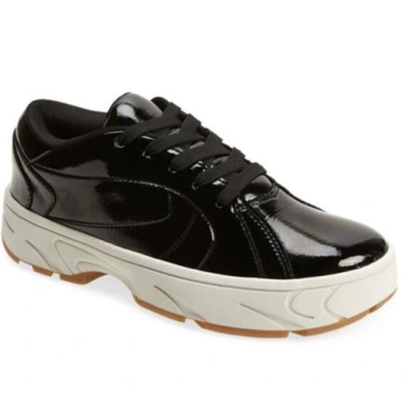 JEFFREY CAMPBELL Limit Platform Sneaker in Black Patent Leather, NWOB - Picture 2 of 8